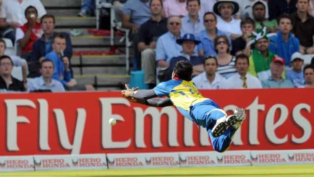 Angelo Mathews' spectacular boundary save