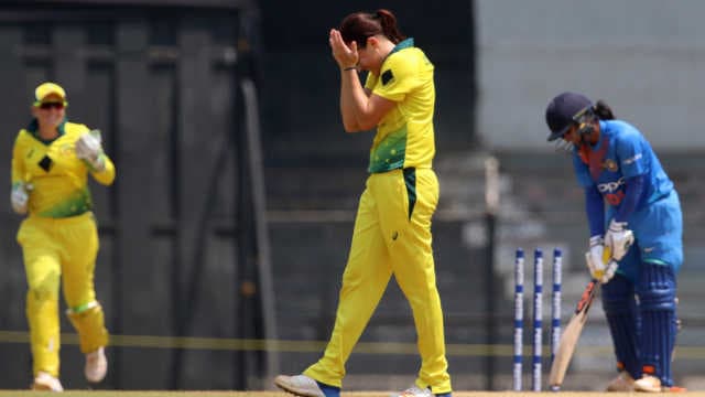 Megan Schutt's hat-trick knocks out India