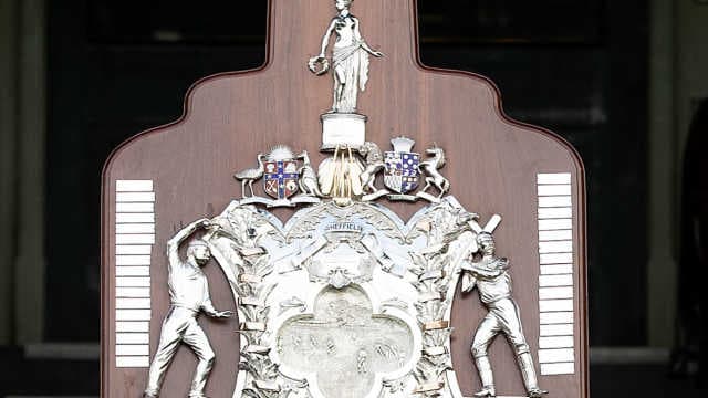 How is a drawn Sheffield Shield final decided?