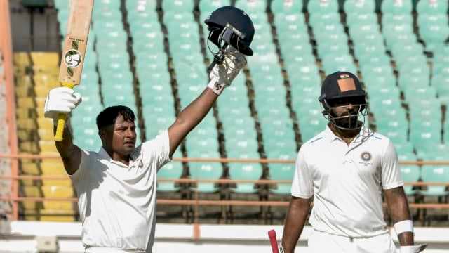 Sarfaraz ton drives Rest of India after Mukesh and Co fold Saurashtra for 98