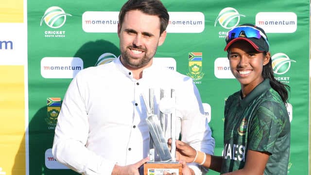 Bangladesh teen Shorna stuns South Africa with five-for