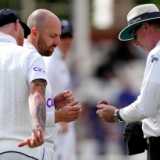 England's fortunes take a dip ... after cricket ball takes untimely dip