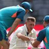 Labuschagne returns to the nets after blow on the finger