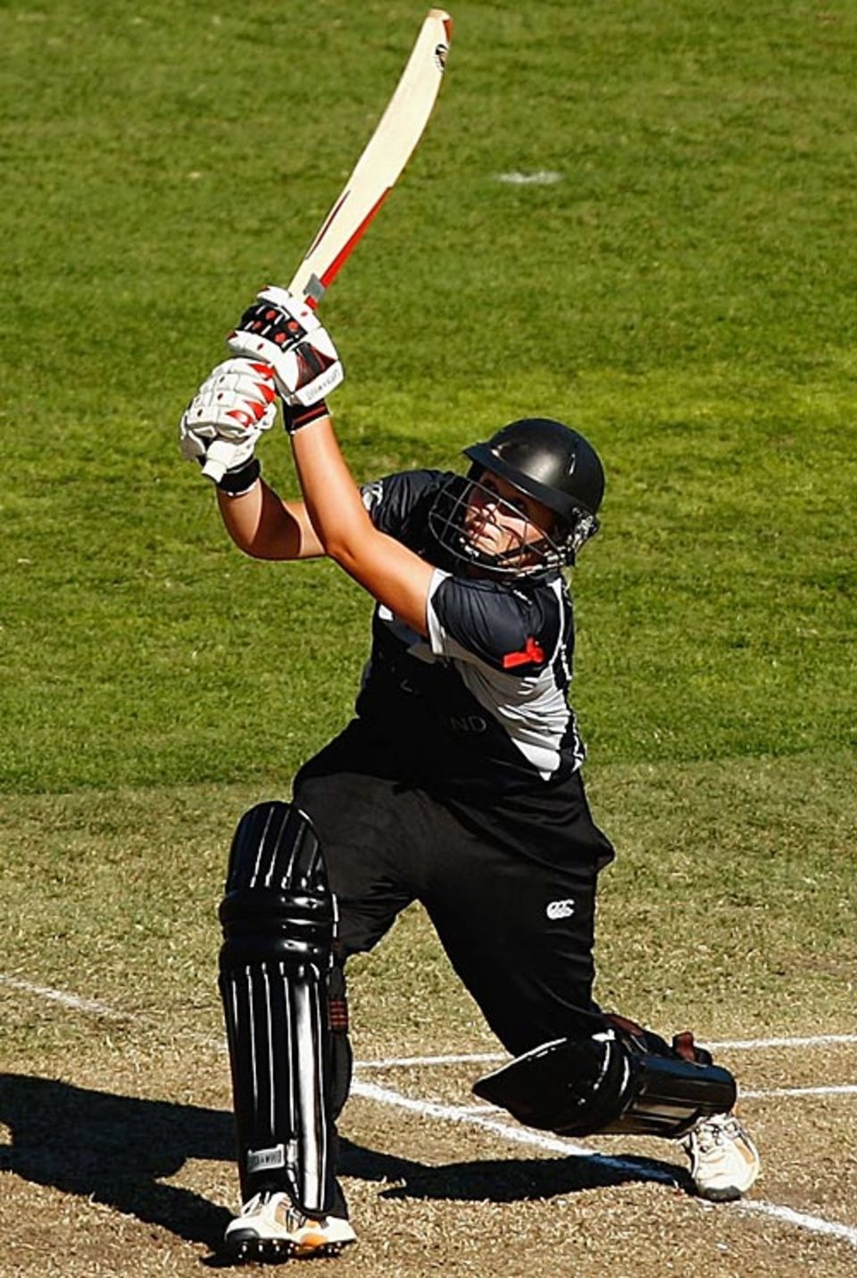 Aimee Watkins (then Mason) in a 2009 game. Watkins quit cricket to start a family when she was 28, and now is a schoolteacher