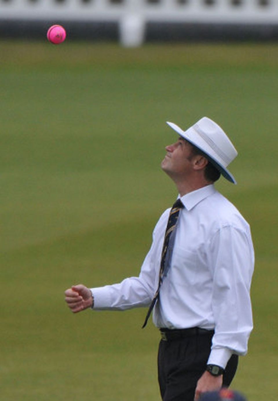 Players said the pink balls were easy to see but their condition deteriorated too much