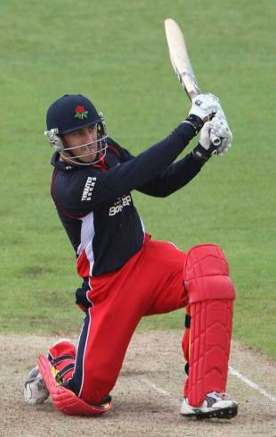 Francois du Plessis hits another boundary during his match-winning century