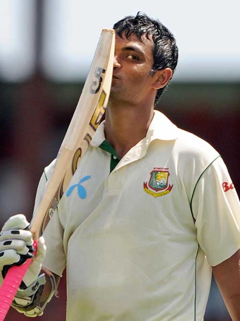Tamim Iqbal savours a maiden Test century