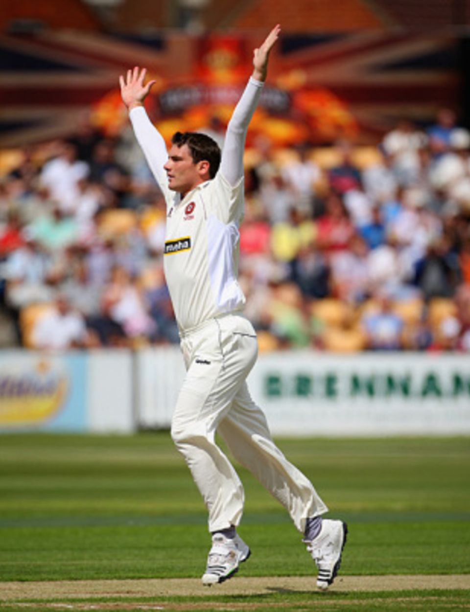 Success for David Wigley as he removes Phillip Hughes