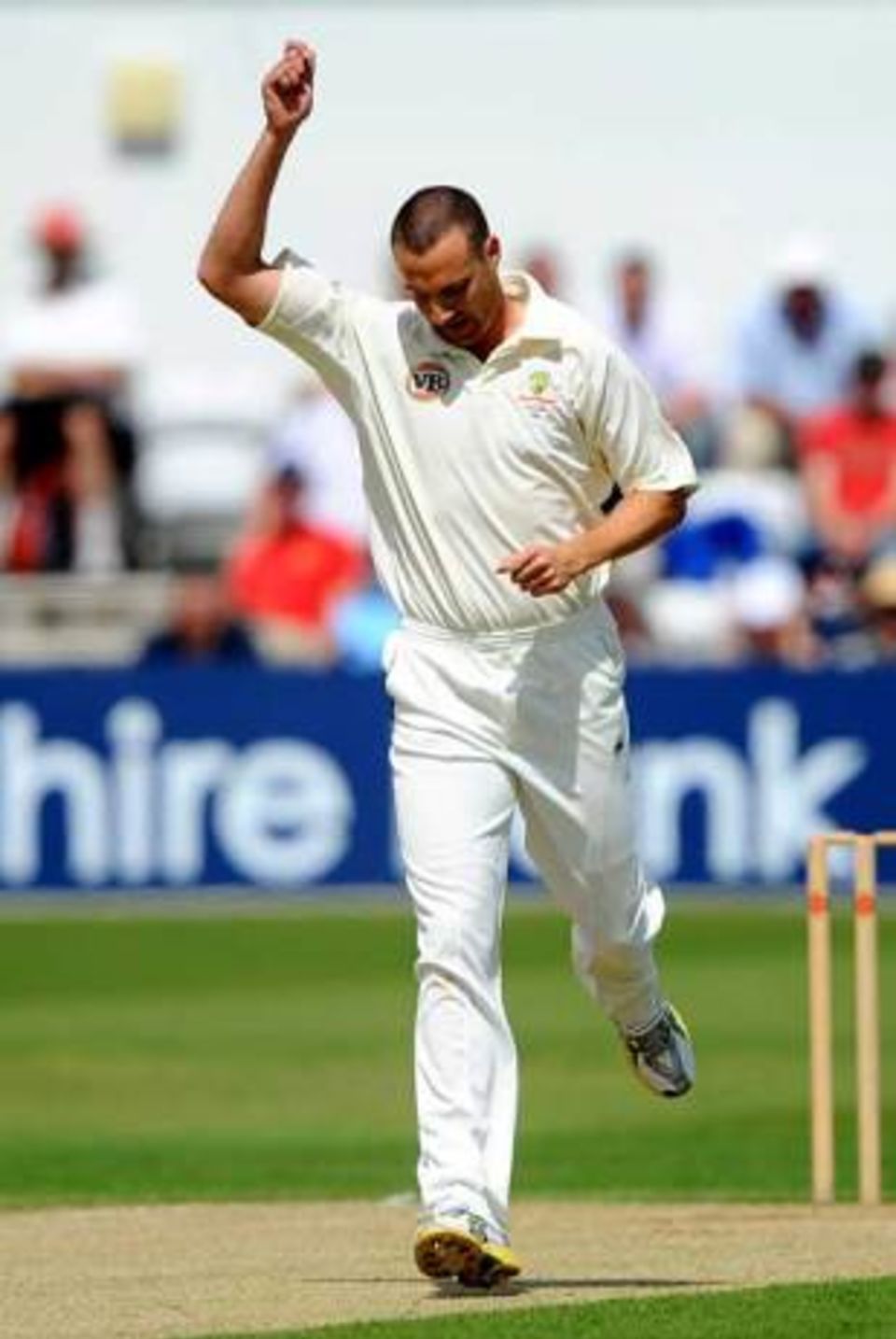 Steady as he goes: Stuart Clark claimed two wickets to push himself closer to a Test recall