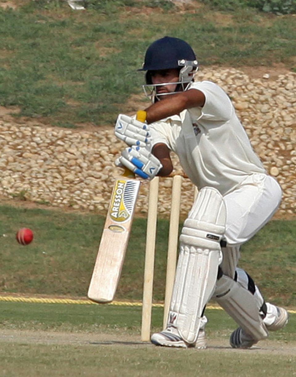 Gaurav Gambhir pushes to the off