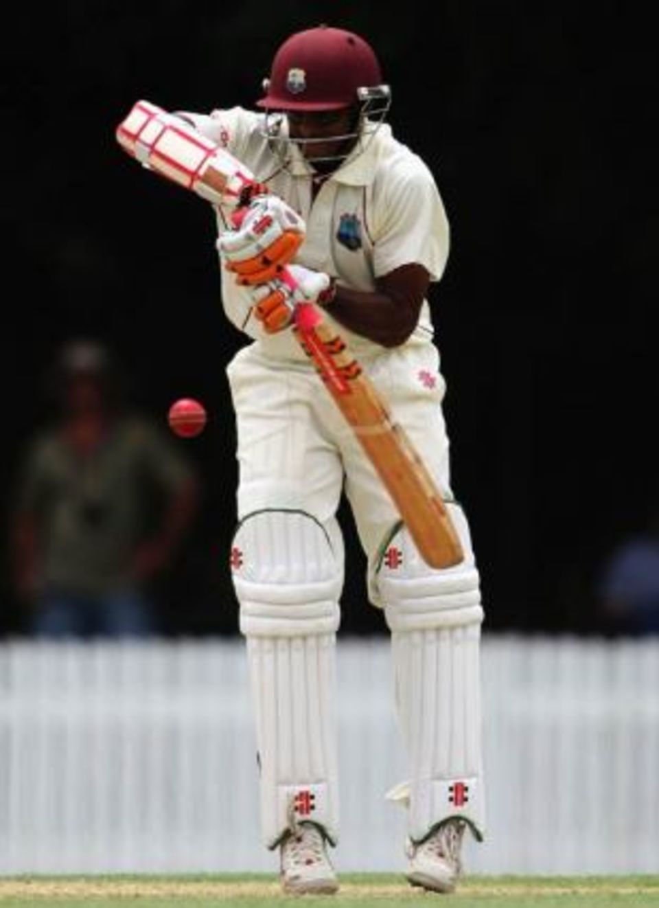 Shivnarine Chanderpaul spent some handy time in the middle during his 41 on the opening day of the tour game against Queensland