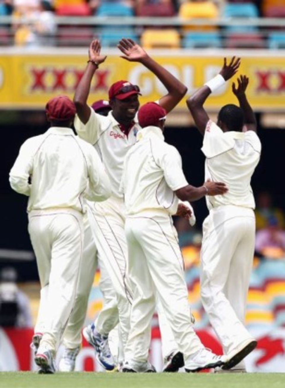 Jerome Taylor took an early wicket at the Gabba before suffering a back strain that has ended his trip to Australia