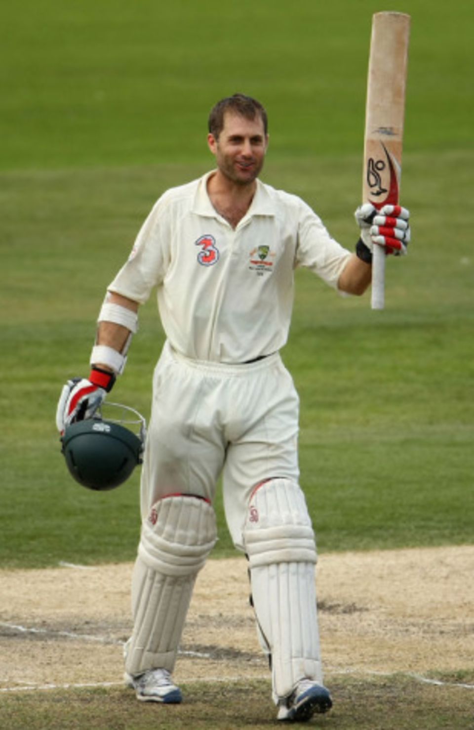 Made it at last: Simon Katich gets his hundred