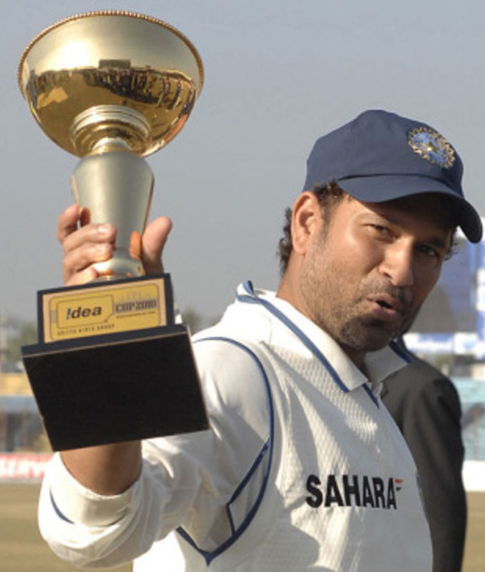 The image of Sachin Tendulkar walking away with some silverware in a Test series continues to have an air of inevitable permanence about it