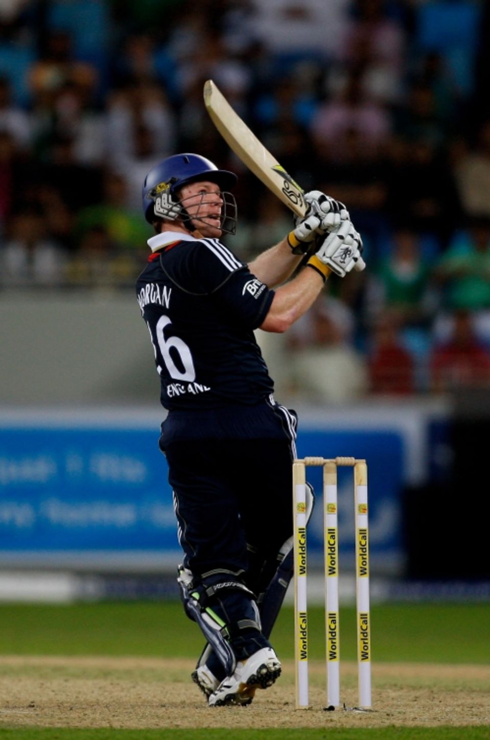 Eoin Morgan pulls for six during his match-winning innings