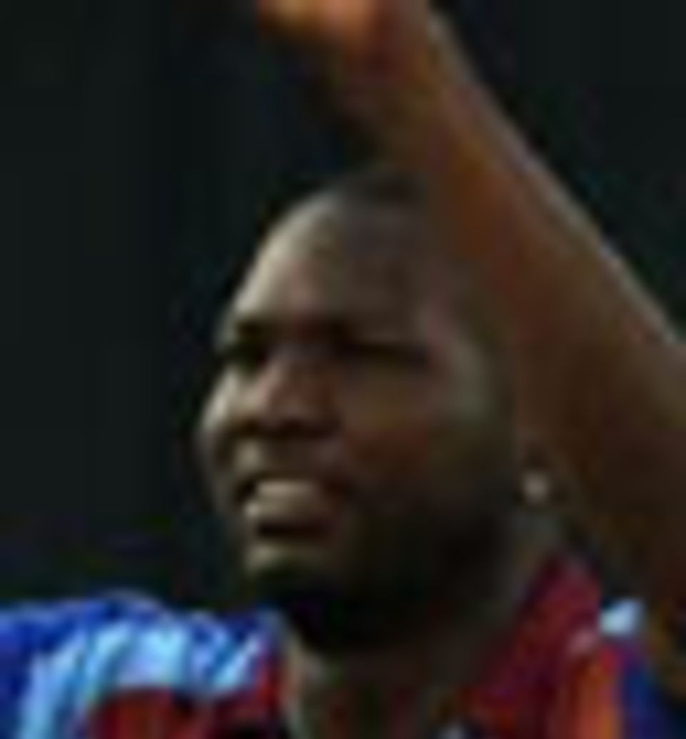Sulieman Benn celebrates a wicket