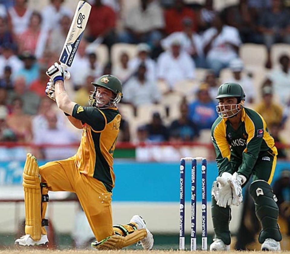 Michael Hussey targeted Saeed Ajmal in the final over of the 2010 T20 World Cup semi-final
