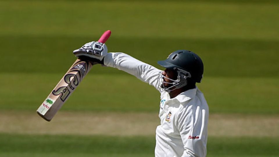 Tamim Iqbal motioned enthusiastically to his team-mates to get his name on the honours board