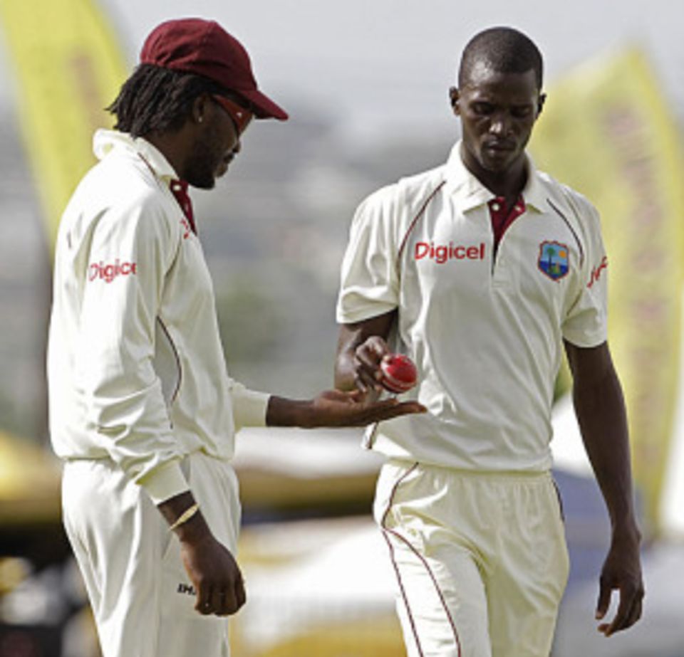 Brandon Bess [right] picked up five wickets