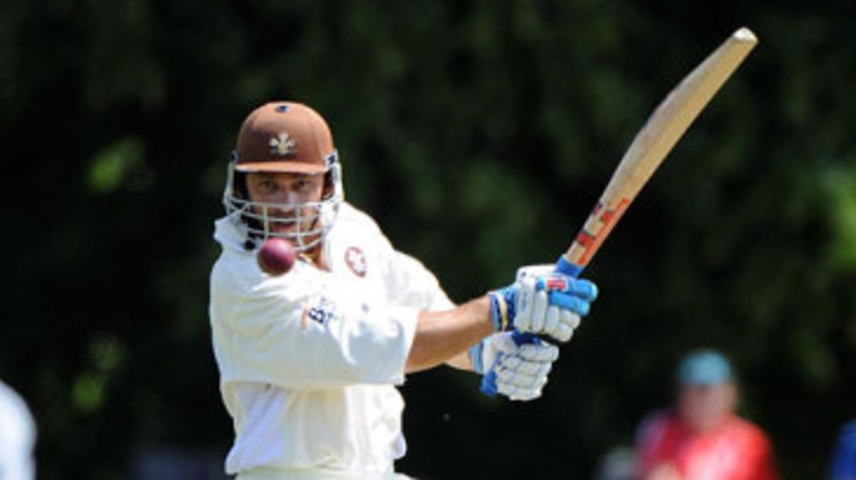 Mark Ramprakash helped steady Surrey after their openers fell in quick succession