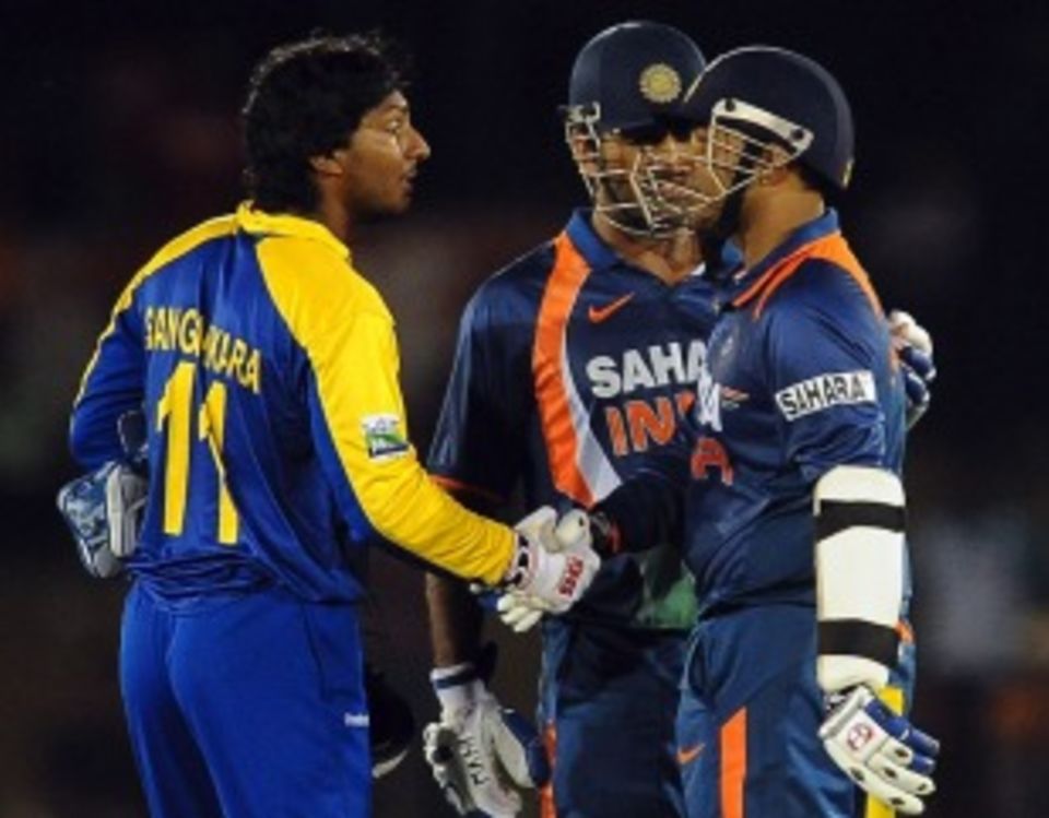 Kumar Sangakkara said he initially thought Virender Sehwag had got his century