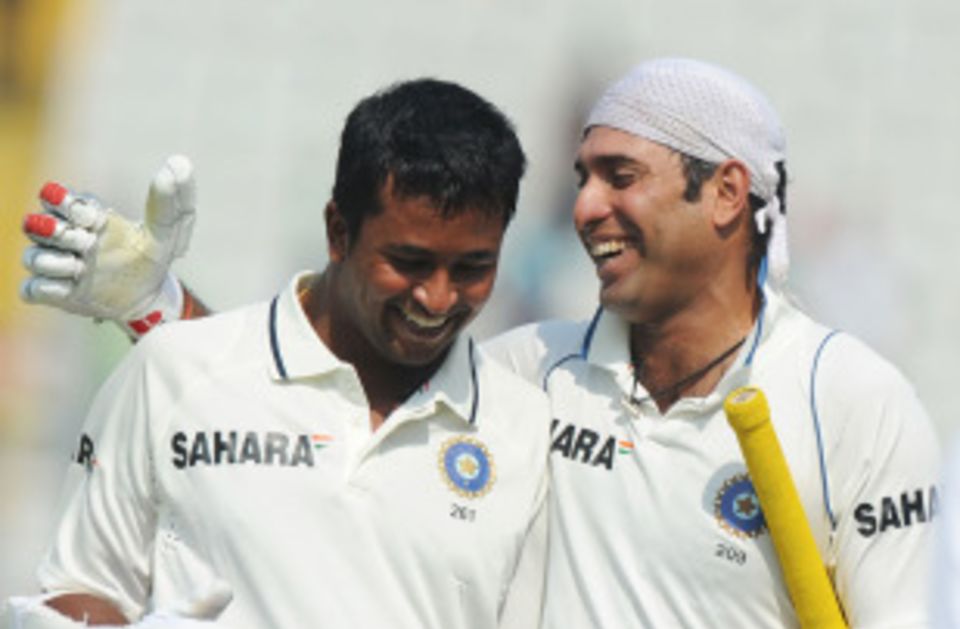 VVS Laxman had some harsh words for Pragyan Ojha towards the end of the match, but it was all smiles soon after