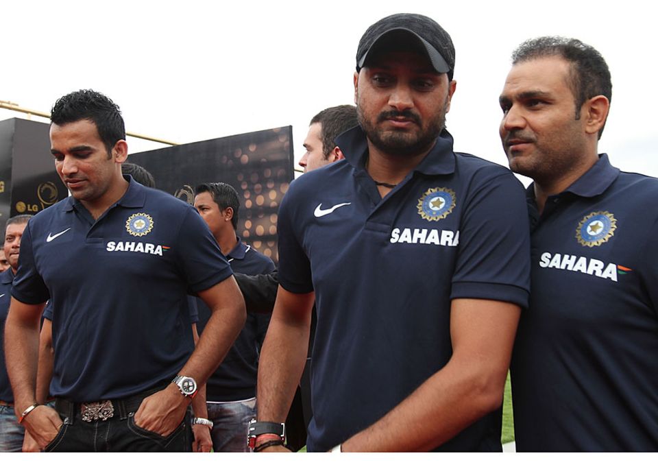 Zaheer, Harbhajan and Sehwag: out of a central contract