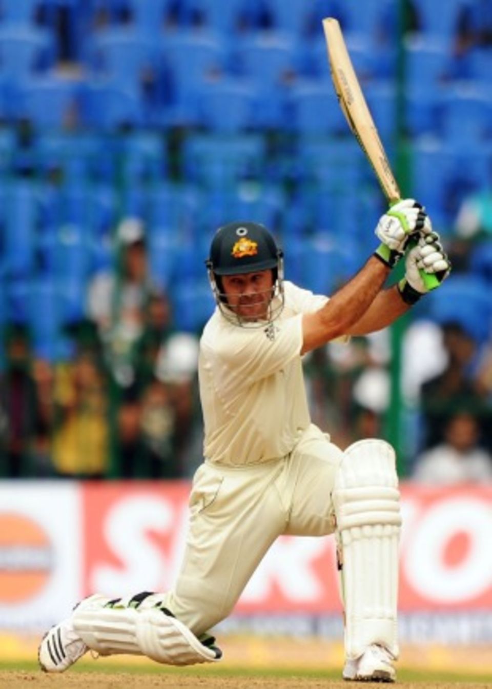 Ricky Ponting re-organised the innings with a valuable 77 but fell late in the day