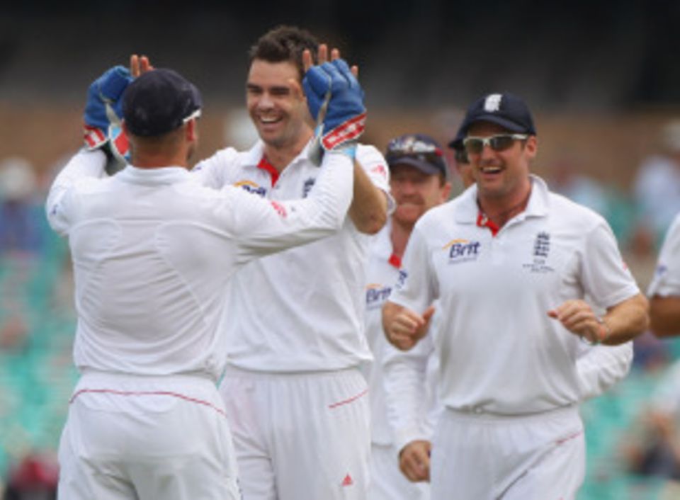 James Anderson helped seal England's huge victory by removing Ben Hilfenhaus