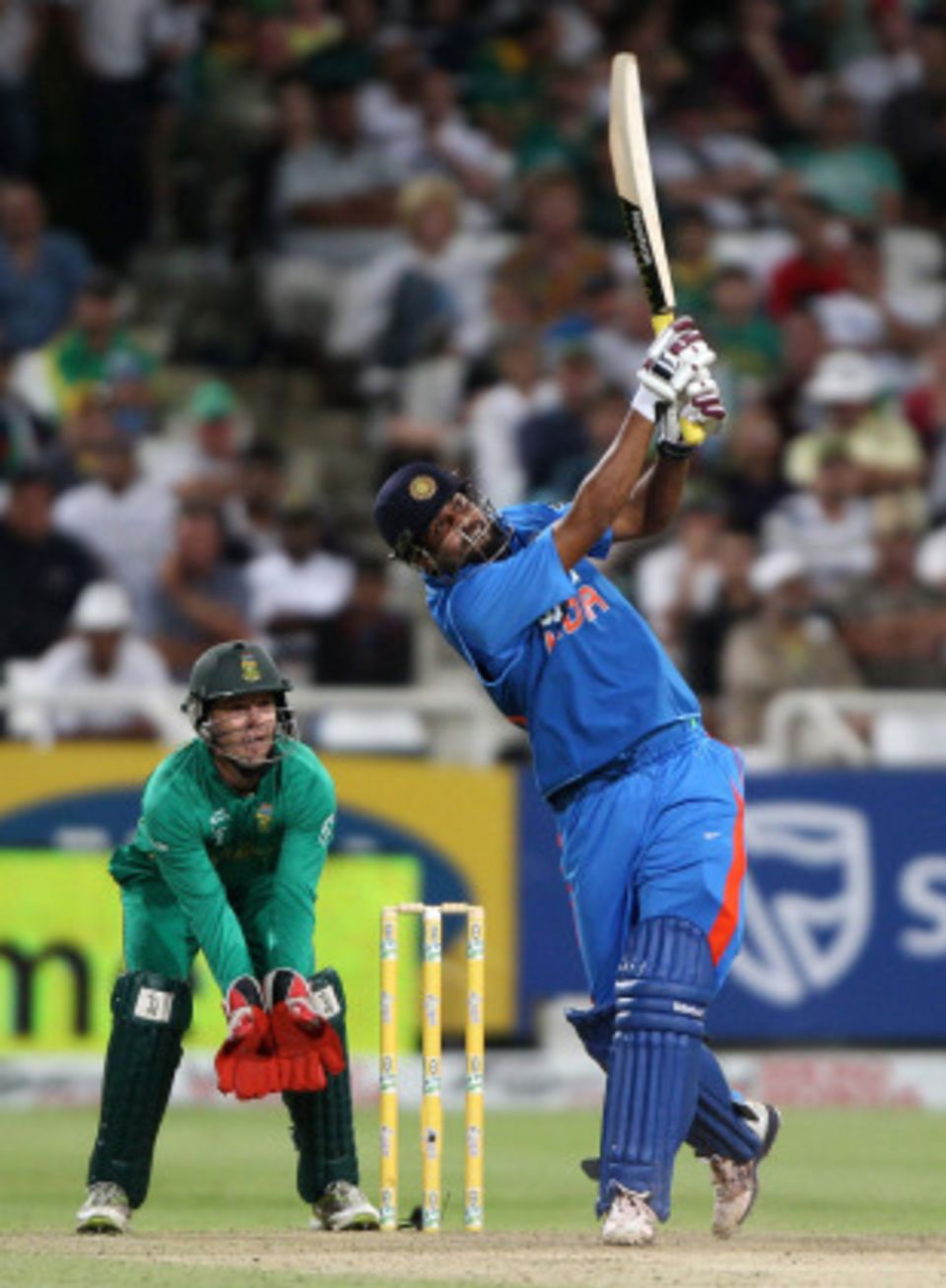 Yusuf Pathan waits until he gets something in his zone, and then he hammers it