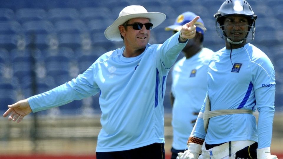 Trevor Bayliss during his time with the Sri Lankan team