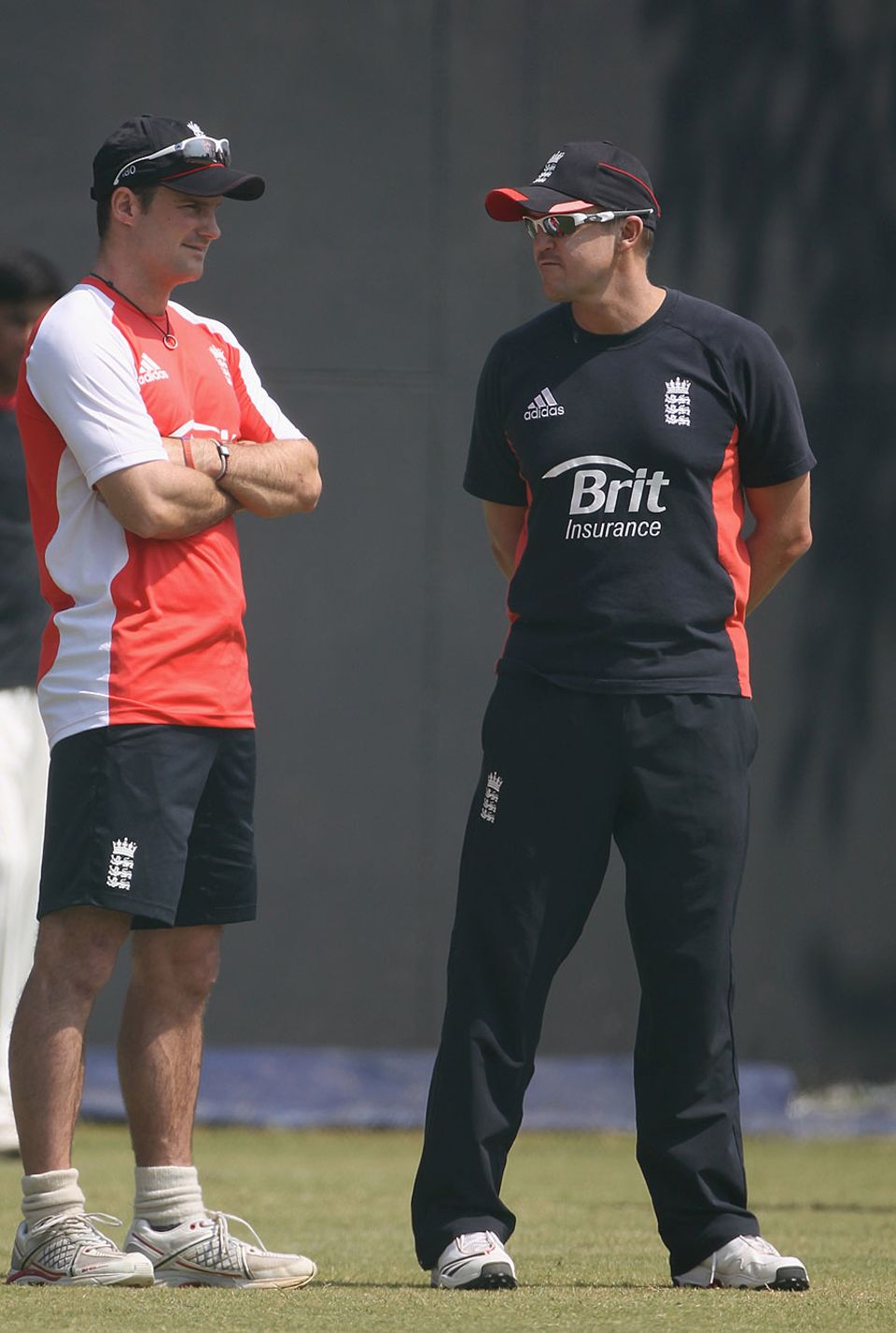 Andrew Strauss in consultation with Andy Flower
