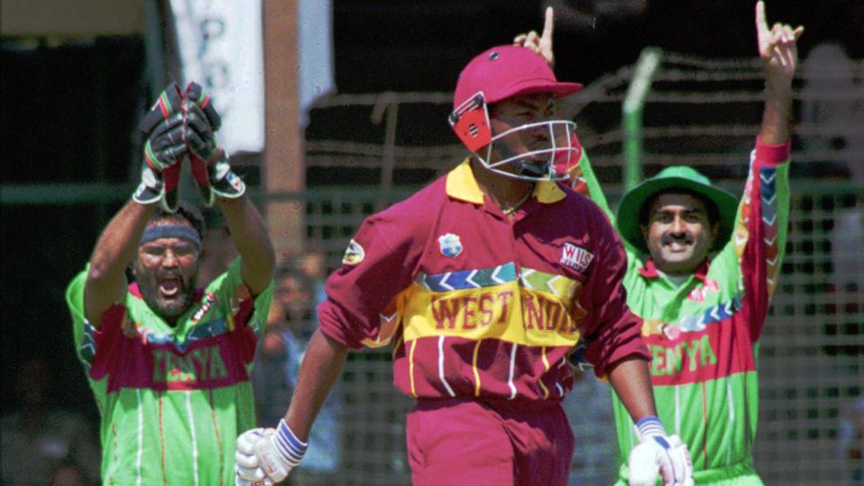 Brian Lara's dismissal turned the game Kenya's way at the 1996 World Cup
