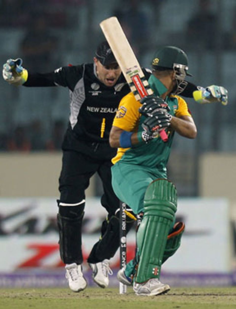 JP Duminy's wild attempt at a cut shot reflected how South Africa buckled under pressure