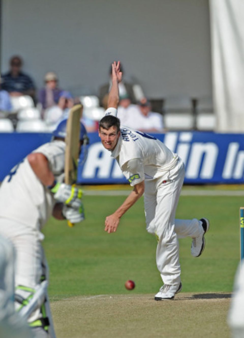 Being cracked on the head in the nets, by a Kevin Pietersen drive at 15, hasn't stopped Reece Topley