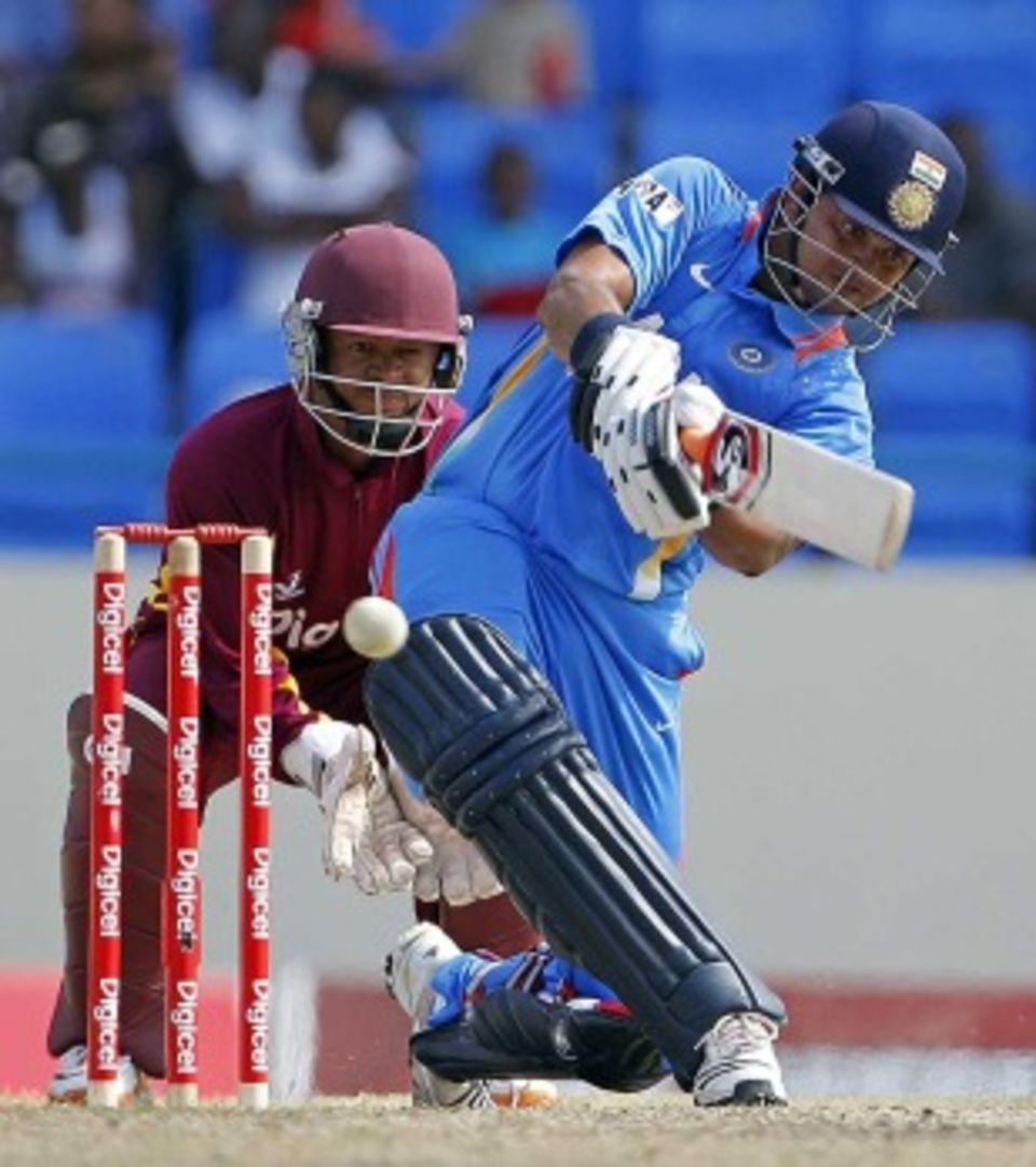 Suresh Raina struggled with the bat in the West indies