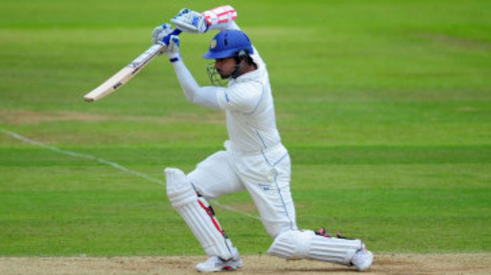 Kumar Sangakkara plays another elegant drive
