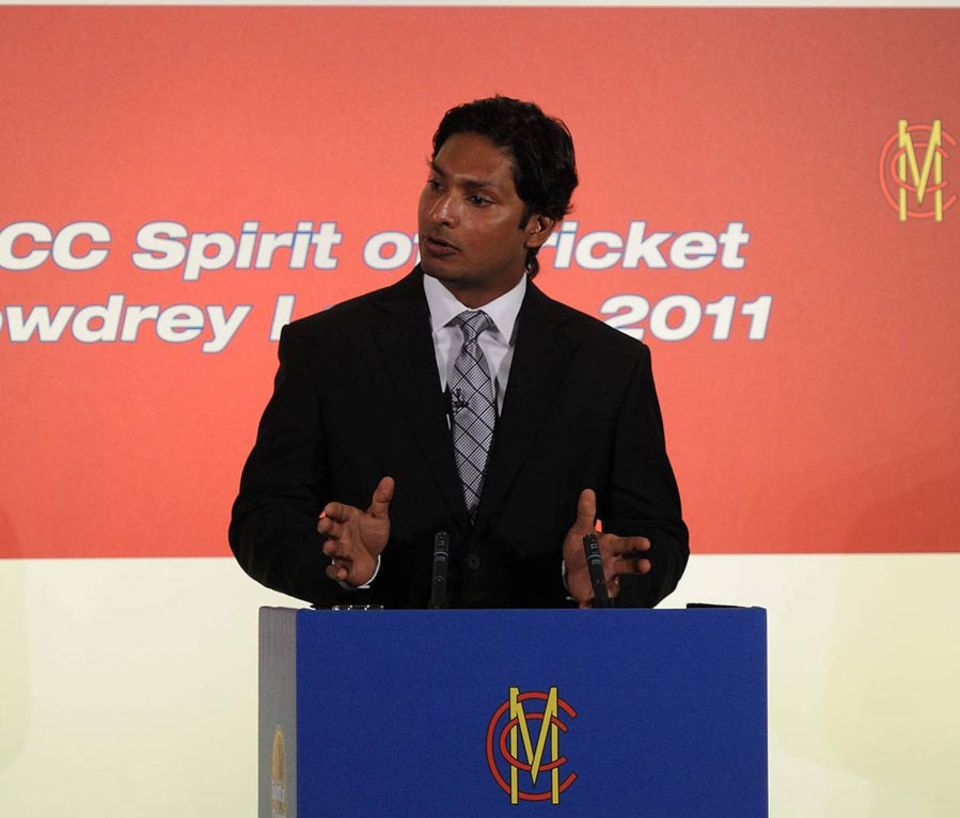 Sangakkara was at his best when he delivered the Spirit of Cricket lecture in 2011