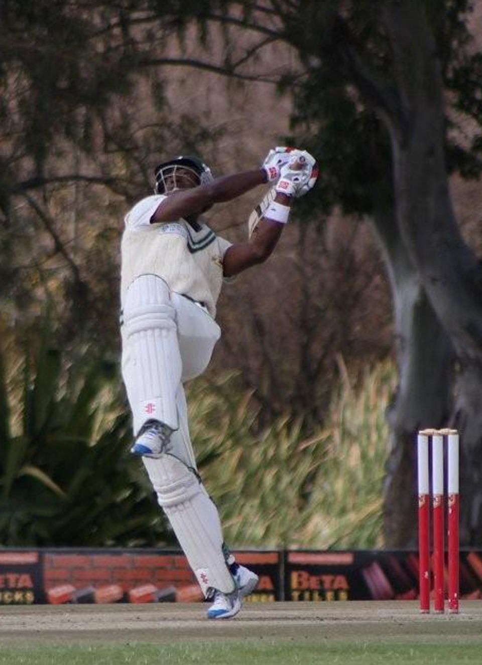 Vusi Sibanda cracks a boundary during his 91