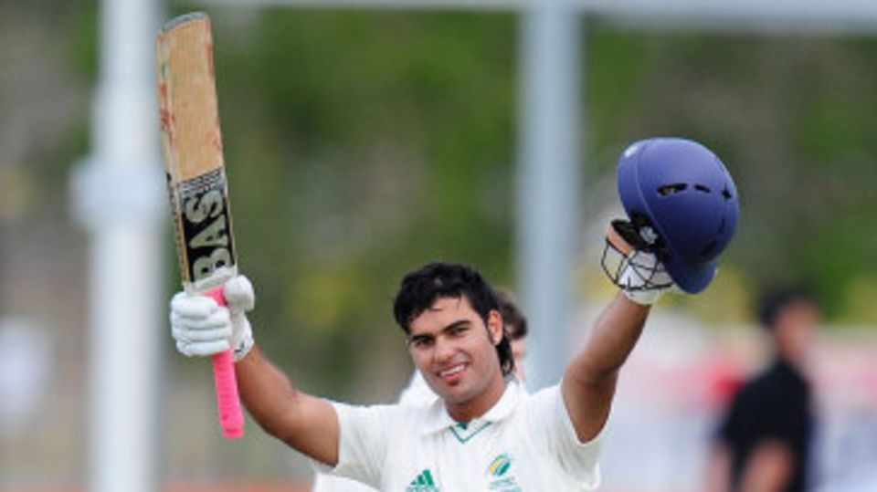 Reeza Hendricks celebrates his double-ton