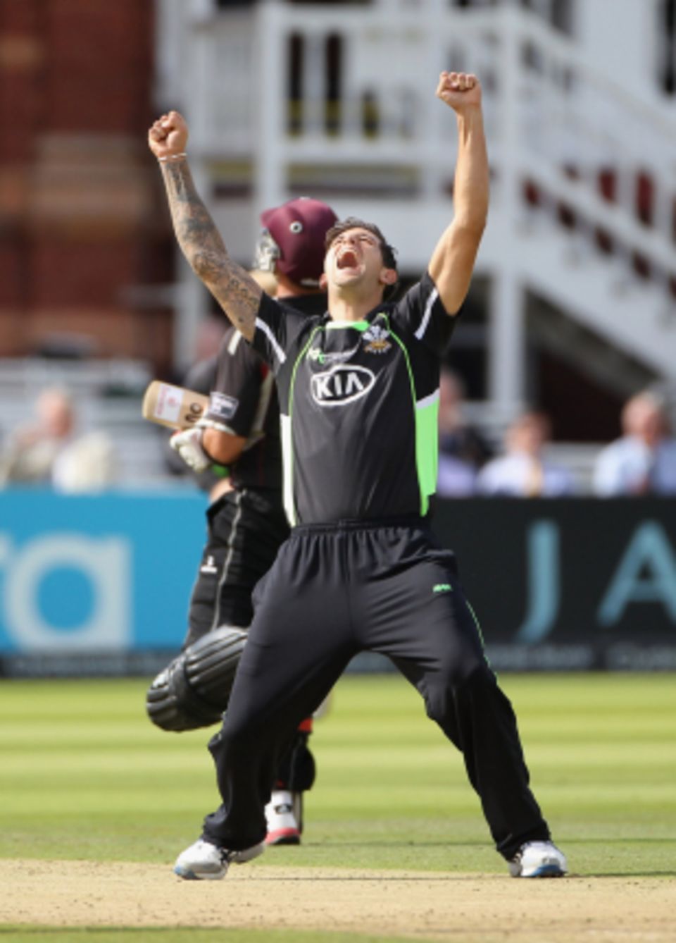 Jade Dernbach was declared the Man of the Match for his 4 for 30