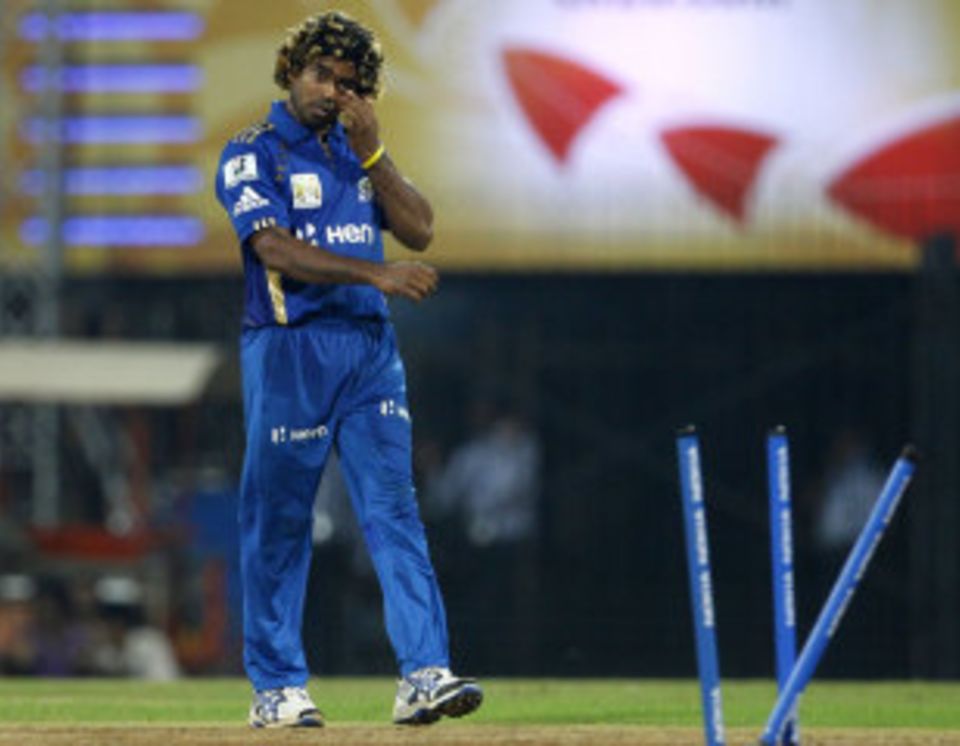 The stumps received their customary battering from Lasith Malinga