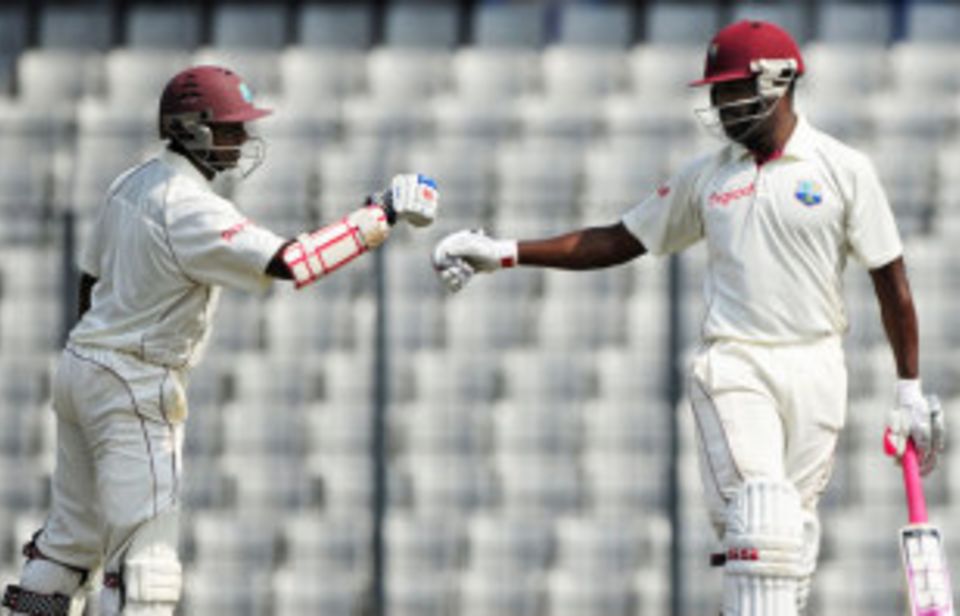 Shivnarine Chanderpaul and Darren Bravo added 143 in 29.4 overs