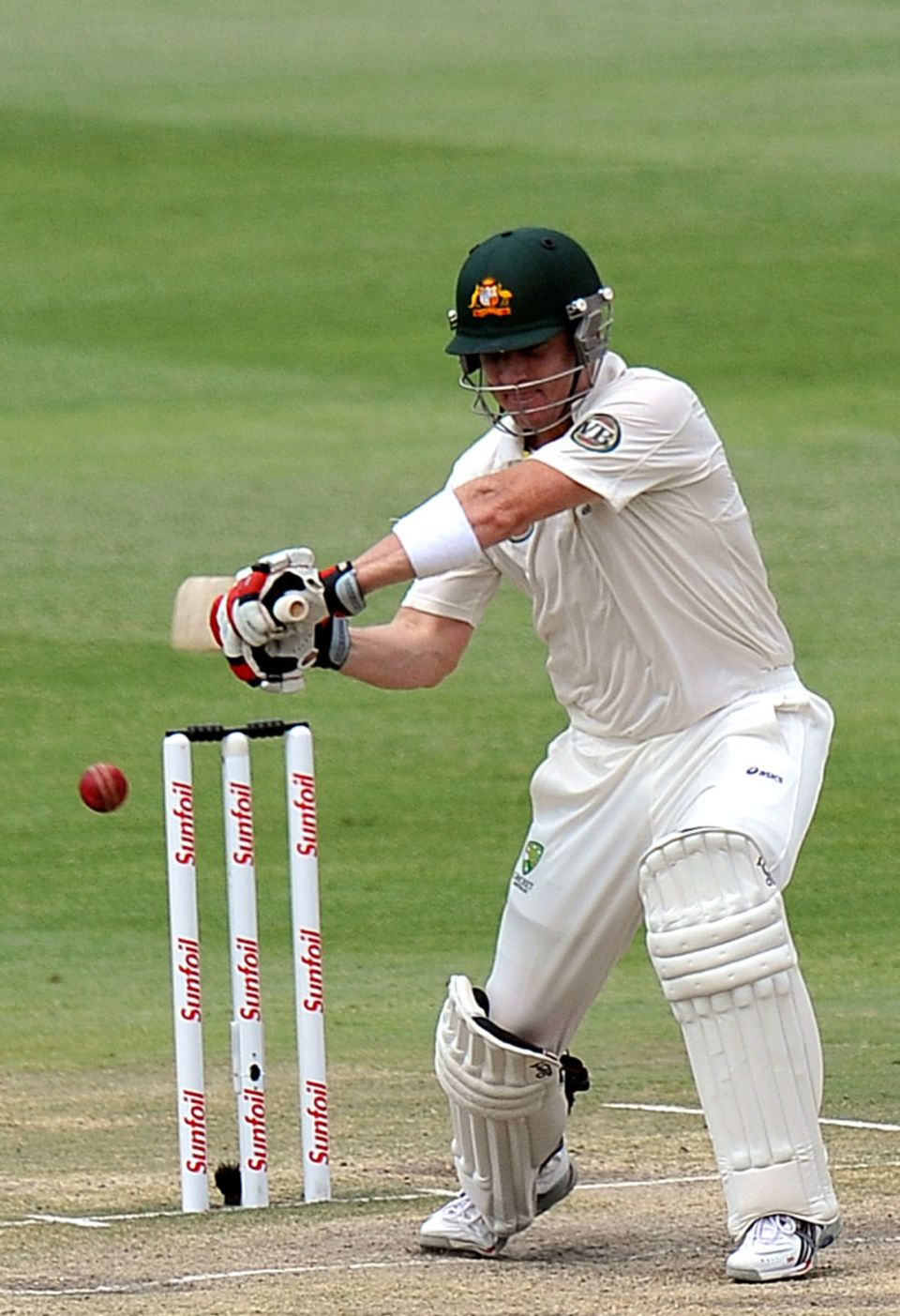 Brad Haddin shapes to cut
