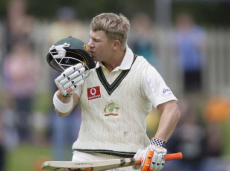 David Warner became only the third Australian to carry his bat in the fourth innings of a Test