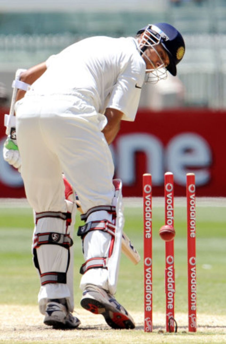 Rahul Dravid had his stumps rattled three times in the match, a testament to the length Australia's bowlers maintained