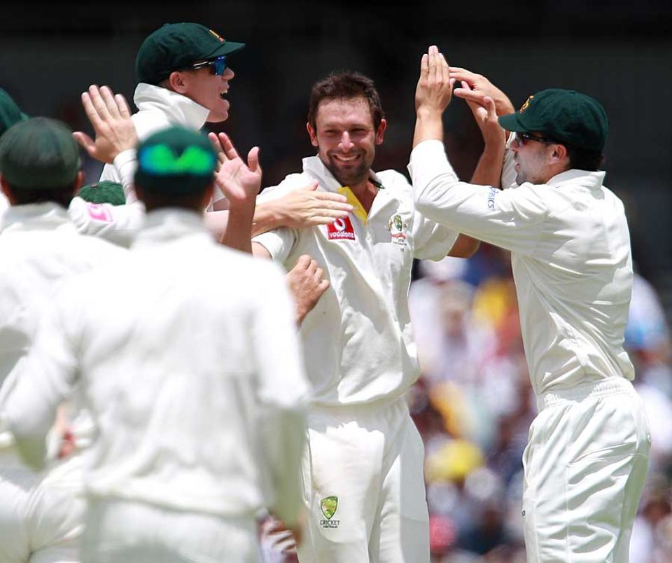 Ben Hilfenhaus dismissed India's openers