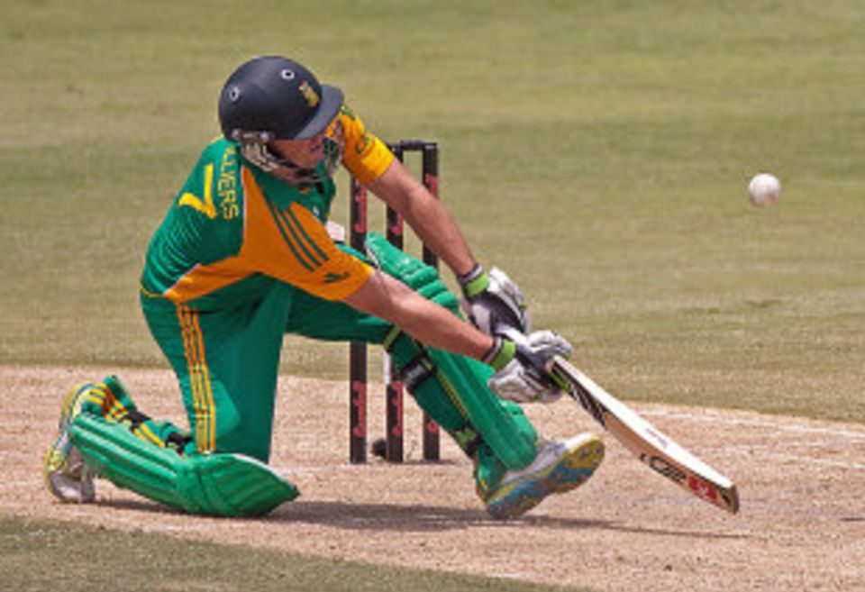 Not once, but twice. AB de Villiers showed he too could emulate Tillakaratne Dilshan