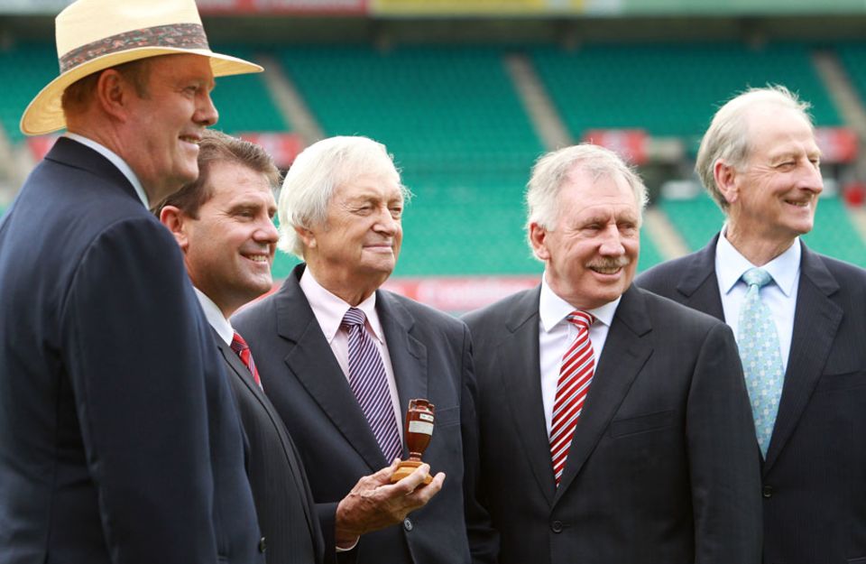 The Big Four plus Mark Taylor at an Ashes launch event in 2012