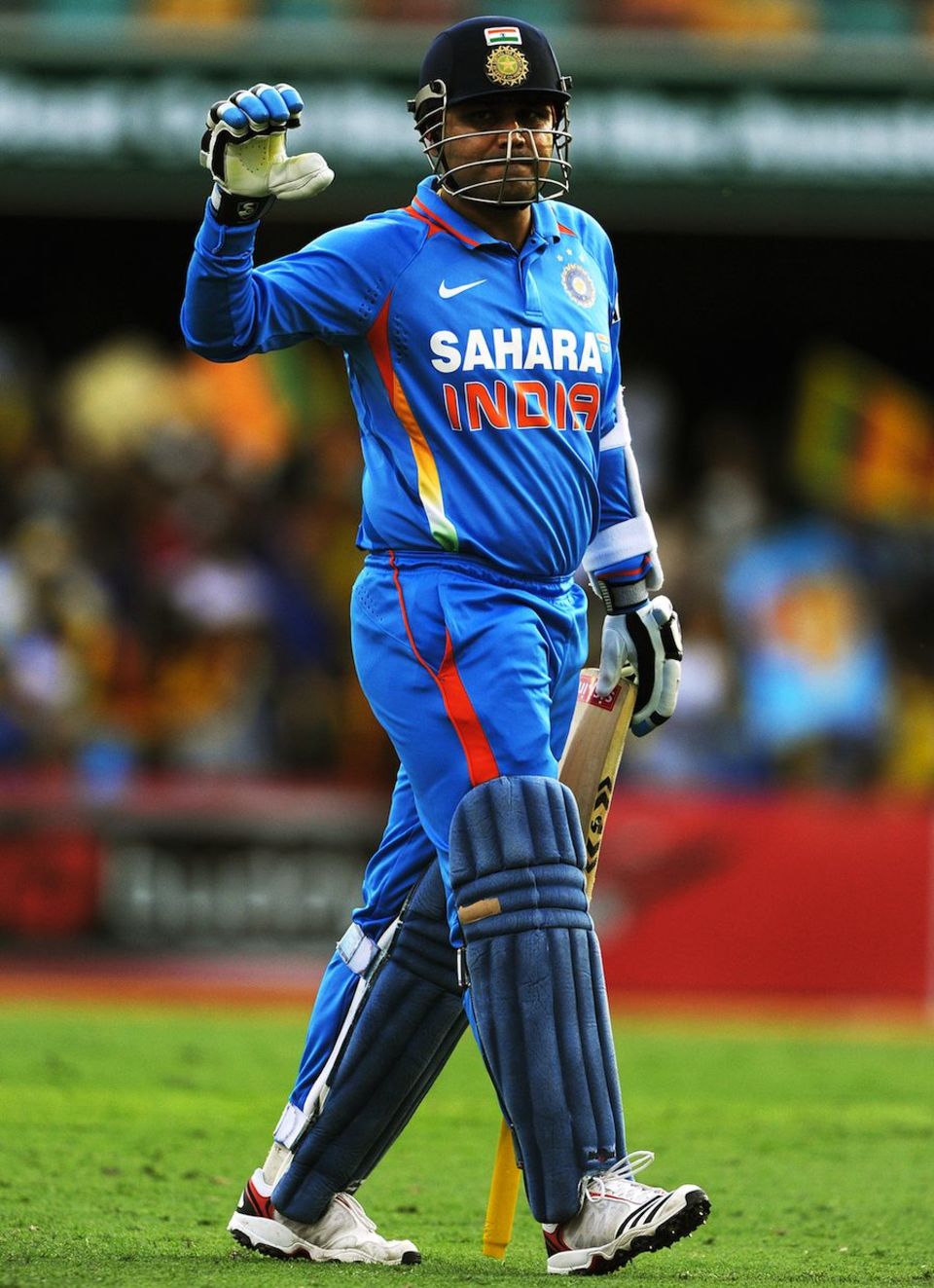 Virender Sehwag was out for a duck